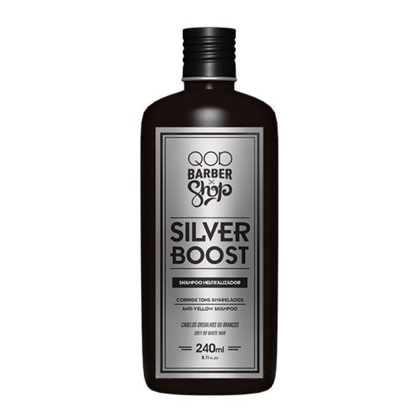 Shampoo para Cabelo Grisalho QOD Barber Shop Silver Boost - 240ml