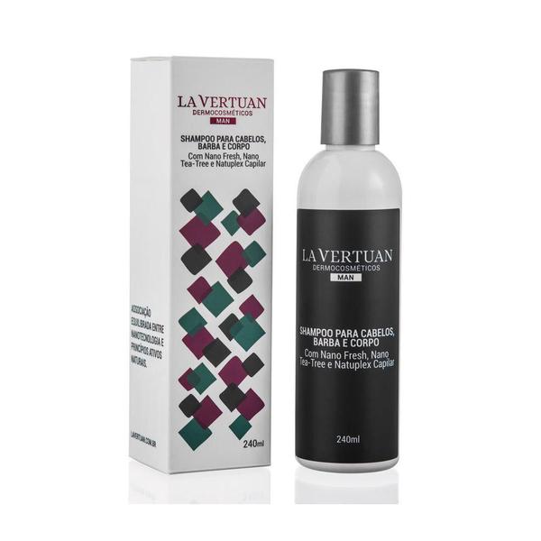 Shampoo para Cabelos, Barba e Corpo 240ml La Vertuan - Lavertuan