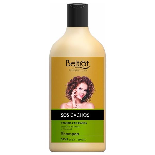Shampoo para Cabelos Cacheados Profissional Sos Cachos com Tutano e Vitamina e 500ml Beltrat