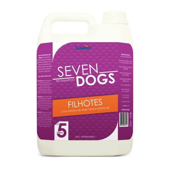 Shampoo para Cachorro Filhotes Seven Dogs 5 Litros - Launer Linha Seven