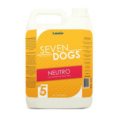 Shampoo para Cachorro Neutro Seven Dogs - Galão de 5L
