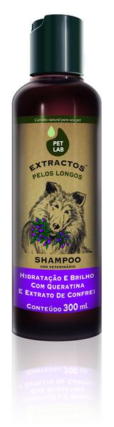 Shampoo Para Cães de Pelos Longos Confrei Pet Lab Extractos - 300ml