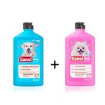 Shampoo para Cães Pelos Claros e Condicionador Revitalizante para Cachorro Sanol