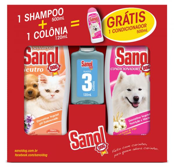 Shampoo para Cão Kit Promocional 500 Ml Sanol - Sanol Dog