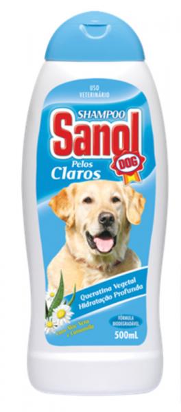 Shampoo para Cão Pelo Claro 500 Ml Sanol com 12 - Sanol Dog