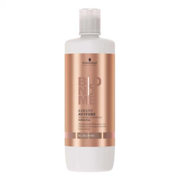 Shampoo para Todos Louros Schwarzkopf Blondme Tone Enhancing Keratin Restore - 1l