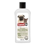 Shampoo Pele Sensível Sanol Dog para Cães e Gatos - Total Química (500 ml)