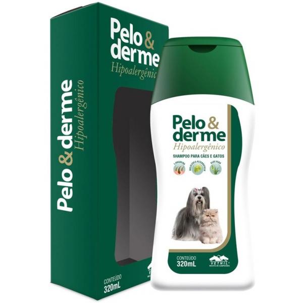 Shampoo Pelo e Derme Hipoalergênico Cães e Gatos 320ml - Vetnil