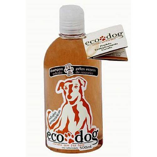 Shampoo Pelos Escuros Eco Dog 500ml com Óleo de Copaíba e Extrato de Nogueira