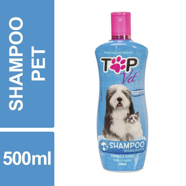Shampoo Pet Branqueador Cães e Gatos Top Vet 500ml