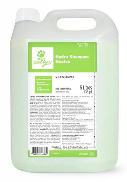 Shampoo Pet Society Hydra Neutro 5 L - Pet Society