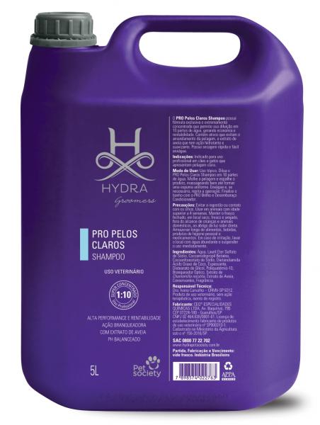 Shampoo Pet Society Hydra Pro Groomers Pelos Claros 5 L - Pet Society