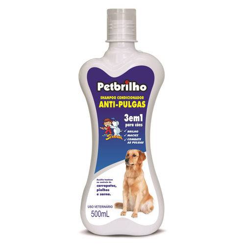 Shampoo Petbrilho Antipulgas para Cães 3 em 1 - 500ml