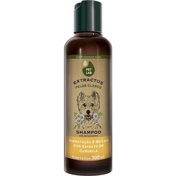 Shampoo Petlab Extractos Pelos Claros Camomila para Cães - 300 Ml
