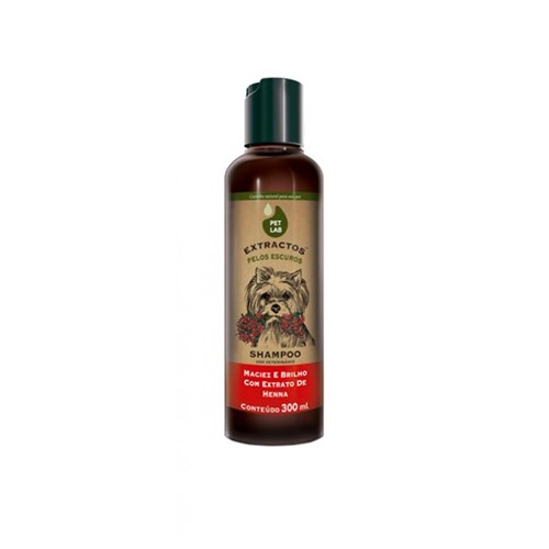 Shampoo Petlab para Cães Pelos Escuros Henna 300Ml