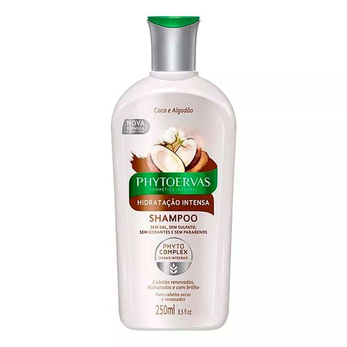 Shampoo Phytoervas Hidratação Intensa Coco e Algodão 250ml