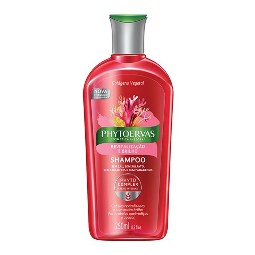 Shampoo Phytoervas Revitalização e Brilho Sem Sal 250Ml