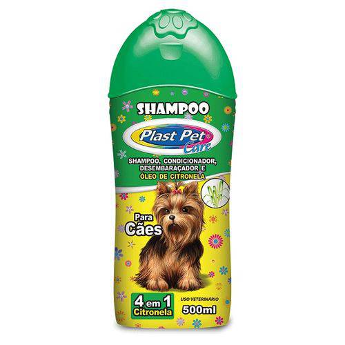 Shampoo Plast Pet Care 4 em 1 500ml.
