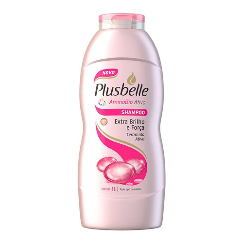 Shampoo Plusbelle Extra Brilho e Força com 1 Litro