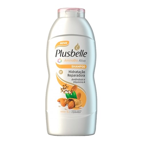 Shampoo Plusbelle Hidratação Reparadora com 1 Litro