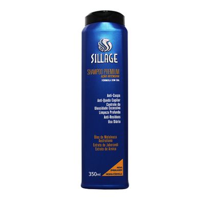 Shampoo Premium Ação Intensiva Anticaspa 350ml - Sillage