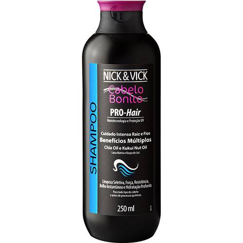 Shampoo Pro-Hair Cuidado Intenso Chia Oil e Kukui Nut Oil 250ml - Nick & Vick