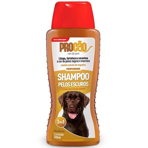 Shampoo PROCÃO Pelos Escuros Limpa Fortalece a Cor 500ML