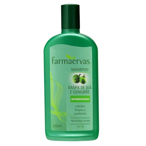 Shampoo Raspa de Jua e Gengibre 320ml Farmaervas