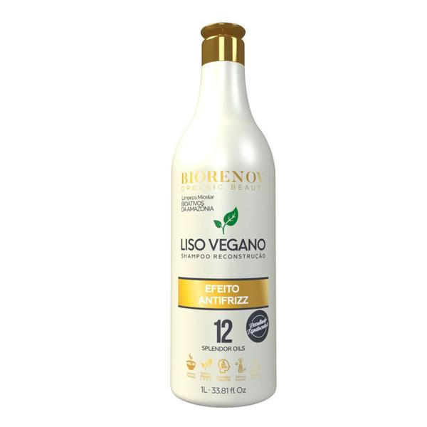Shampoo Reconstrução, Condicionador e Progressiva Liso Vegano 1000Ml - Biorenov