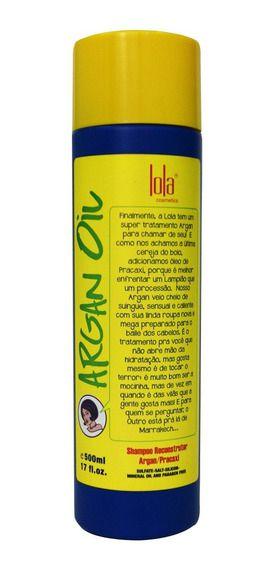 Shampoo Reconstrutor Tratamento Argan/Pracaxi Oil Lola 500ml