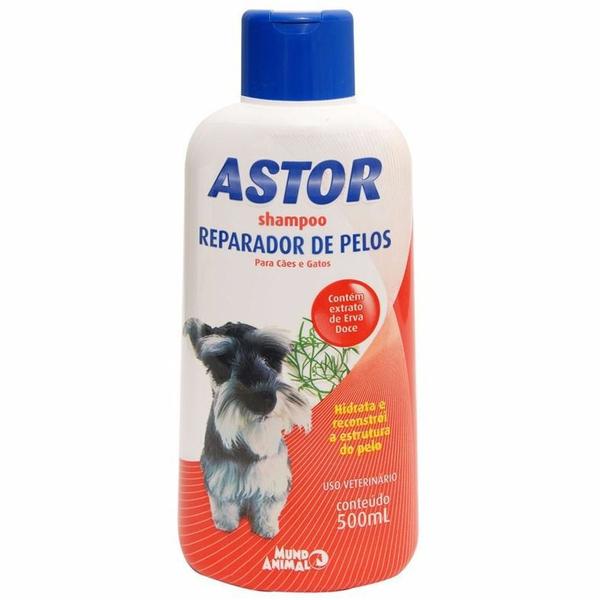 Shampoo Reparador de Pêlos Astor Cães e Gatos 500ml