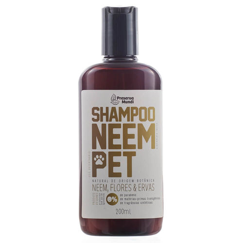Shampoo Repelente Natural Neem, Ervas & Flores para Pets 180ml – Preserva Mundi