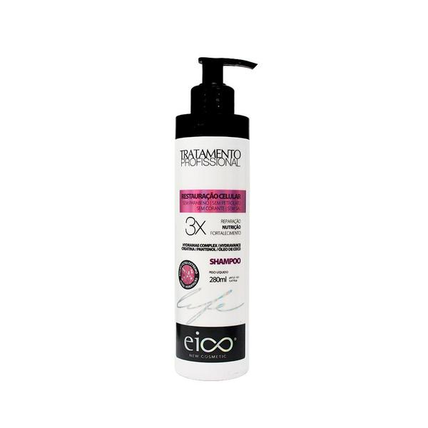 Shampoo Restauração Celular Tratamento Profissional 280ml - Eico