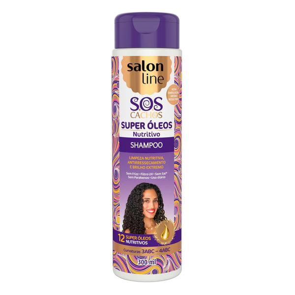 Shampoo S.O.S Cachos Super Óleos Nutritivo Salon Line 300ml