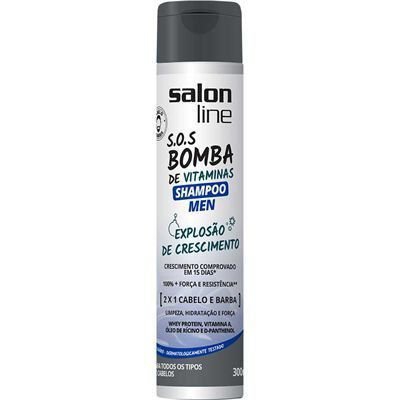 Shampoo Salon Line Bomba de Vitaminas Masculino com 300 Ml - Devintex Cosméticos