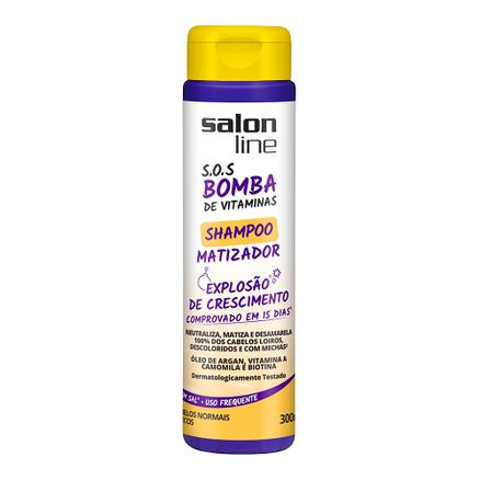 Shampoo Salon Line S.O.S Bomba Matizador para Cabelos Normais a Secos 300ml