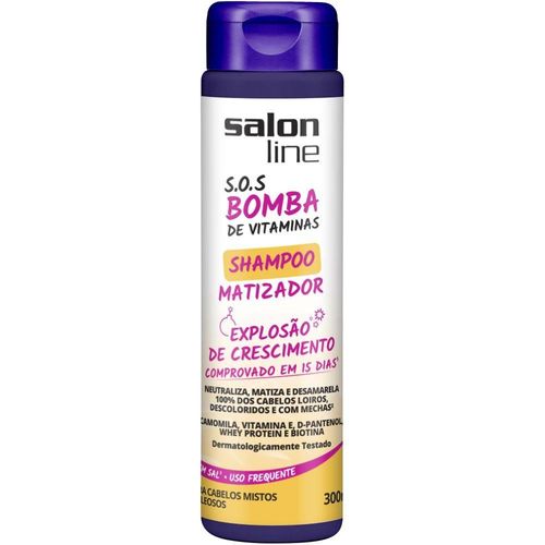 Shampoo Salon Line Sos Matizador para Cabelo Misto e Oleoso - 300ml