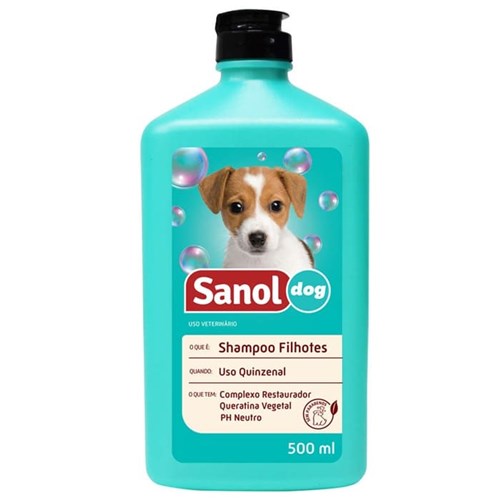 Shampoo Sanol Dog Filhotes para Cães 500ml