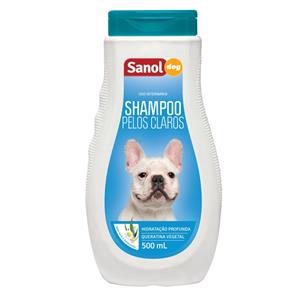 Shampoo Sanol Dog para Cães de Pelos Claros - 500ml
