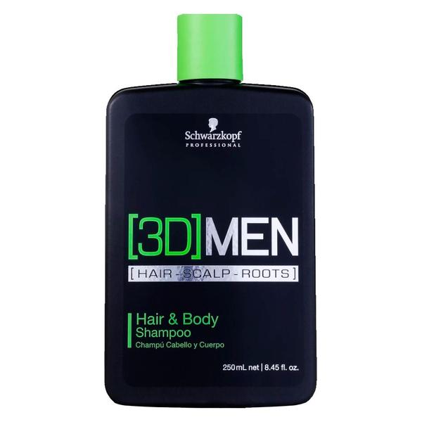 Shampoo Schwarzkopf 3D Men Hair Body 250ml