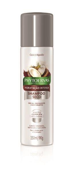 Shampoo Seco Hidratação Intensa Coco e Algodão Phytoervas 150ml