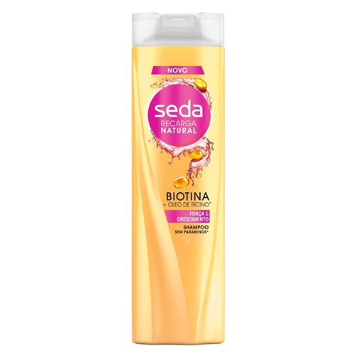 Shampoo Seda Recarga Natural Biotina + Óleo de Rícino 325ml