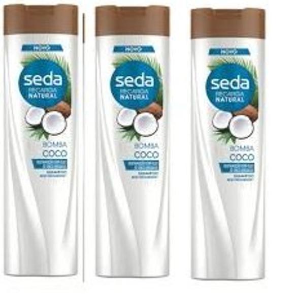 Shampoo Seda Recarga Natural Bomba de Coco 325ml - 3 Unidades - Unilever