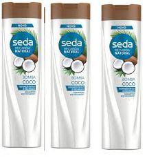 Shampoo Seda Recarga Natural Bomba de Coco 325ml - 3 Unidades