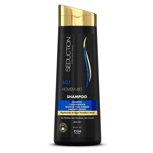 Shampoo Seduction Homem 4x1 Eico 450ml