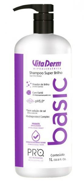 Shampoo Sem Sal Basic Pro Vita Derm 1l