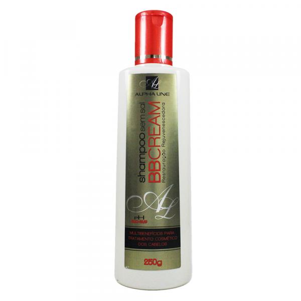 Shampoo Sem Sal BB Cream Regeneração Rejuvenescedora 250g - Alpha Line