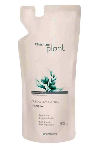 Shampoo Sem Sulfato Curvas Envolventes 300Ml [Plant - Natura] (Refil)
