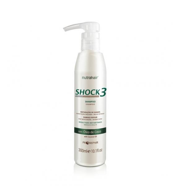 Shampoo Shock3 Óleo de Coco 300ml