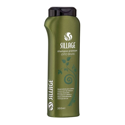 Shampoo Sillage Premium Oito Ervas 300ml - Preto - Dafiti